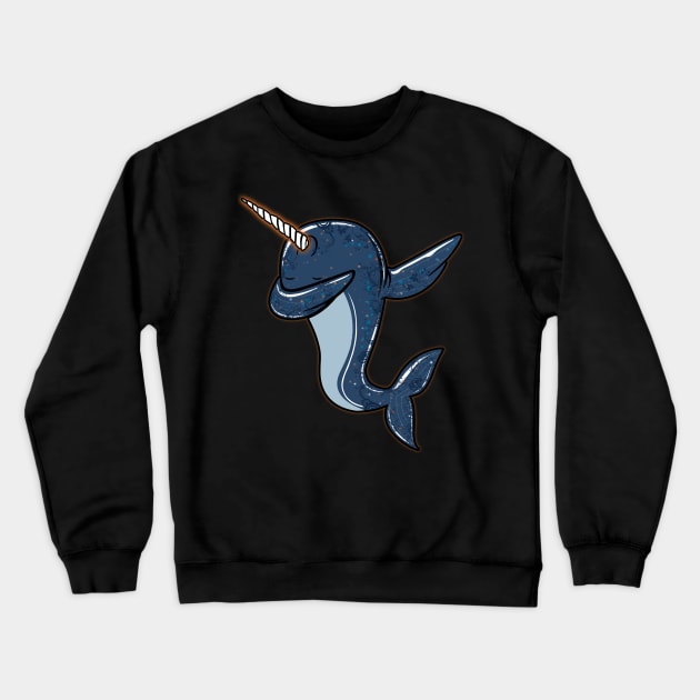 Funny Narwhal Dab Shirt Dabbing Narwhal Crewneck Sweatshirt by ChristianCrecenzio